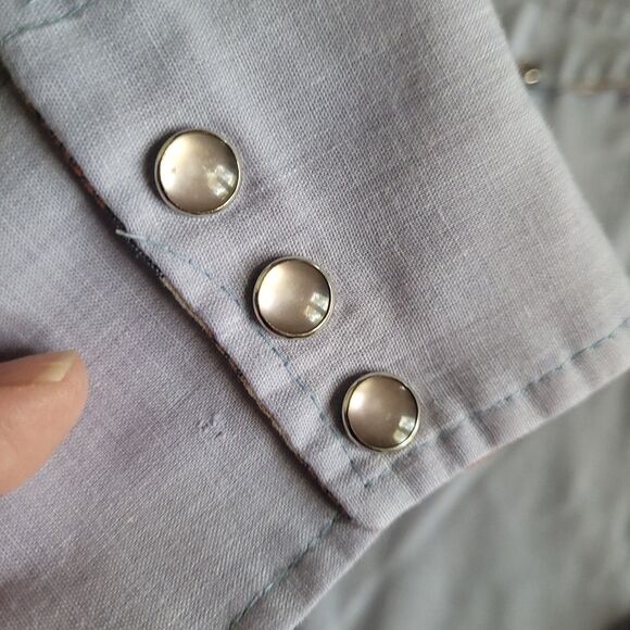 Vintage Dee Cee Rangers Western Shirt Mens XXXL Mr Tall Purple Plaid Trim 3XL - Picture 11 of 16